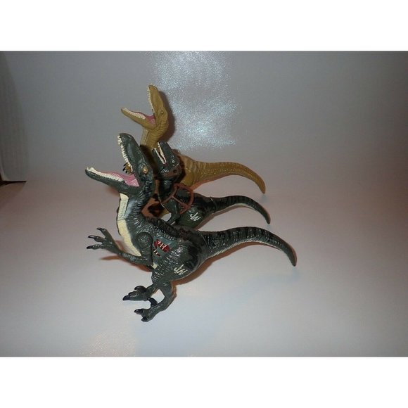 LOT Jurassic Park 2015 Velociraptor Dinosaurs Strike Sounds Set & Baby with harn - Picture 9 of 11